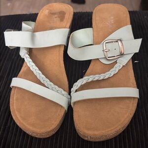 Annie Comfort wedged sandals teal color size 11M women NWT